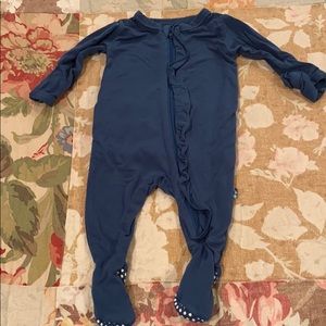 Kickee Pants ruffle zipper footie